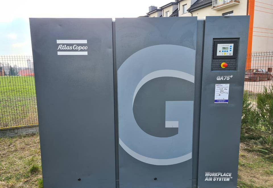 Kompresor śrubowy ATLAS COPCO GA 75 + - מדחס אוויר: תמונה 1 Kompresor śrubowy ATLAS COPCO GA 75 + - מדחס אוויר: תמונה 1