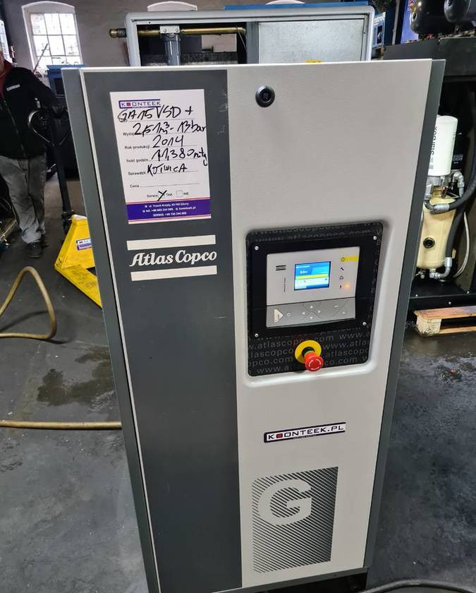 Kompresor śrubowy Atlas Copco GA 15 VSD ff + - מדחס אוויר: תמונה 4 Kompresor śrubowy Atlas Copco GA 15 VSD ff + - מדחס אוויר: תמונה 4