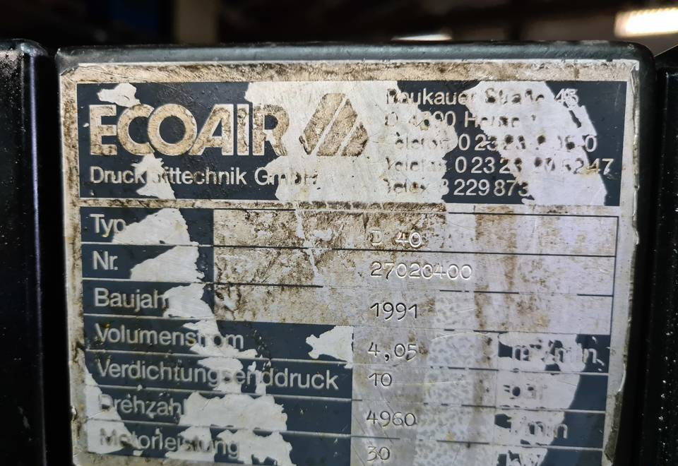 Kompresor śrubowy EKOAIR D 40 30 kw - מדחס אוויר: תמונה 5 Kompresor śrubowy EKOAIR D 40 30 kw - מדחס אוויר: תמונה 5