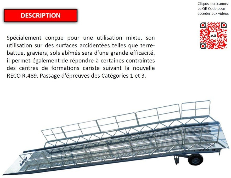 חָדָשׁ רמפת העמסה AZ RAMP-EASY XL-12 FULL GALVA. WIDE Mobil Galvanizate Loading Ramp With Level Off, 12 t Capacity: תמונה 6
