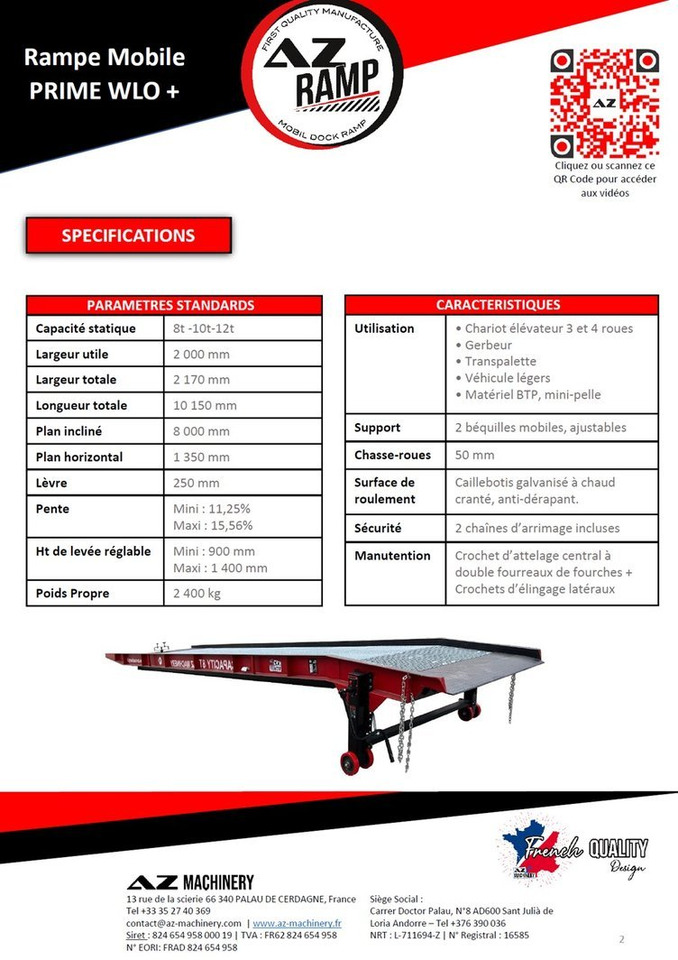 AZ RAMP-PRIME PRIME WLO + 8 . Industrial Mobil Loading Ramp - רמפת העמסה: תמונה 4 AZ RAMP-PRIME PRIME WLO + 8 . Industrial Mobil Loading Ramp - רמפת העמסה: תמונה 4