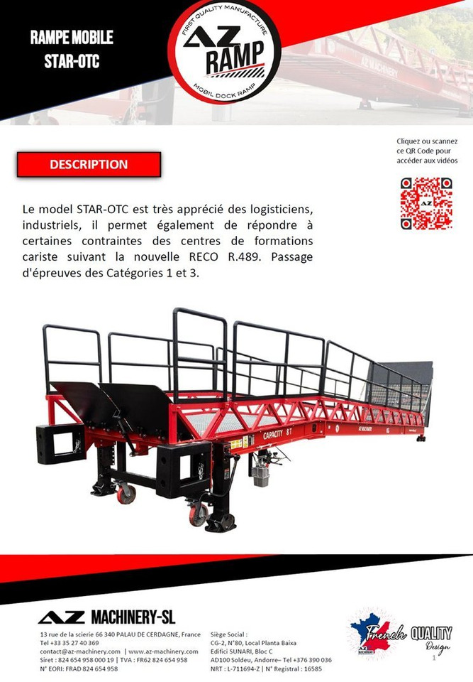Loading Ramp with with hydraulic folding bridge - AZ RAMP - STAR-OTC- 8T. 8 ton capacity - רמפת העמסה: תמונה 2 Loading Ramp with with hydraulic folding bridge - AZ RAMP - STAR-OTC- 8T. 8 ton capacity - רמפת העמסה: תמונה 2