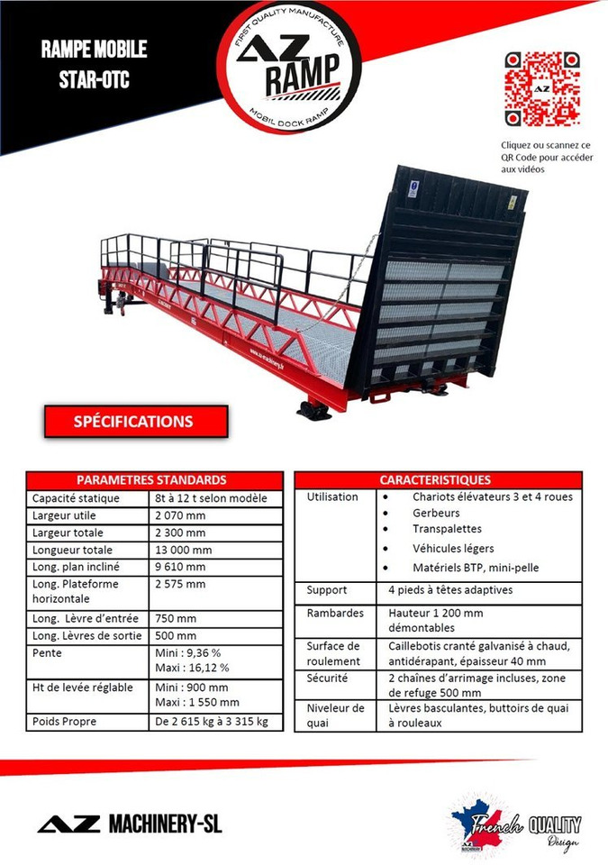 Loading Ramp with with hydraulic folding bridge - AZ RAMP - STAR-OTC- 8T. 8 ton capacity - רמפת העמסה: תמונה 4 Loading Ramp with with hydraulic folding bridge - AZ RAMP - STAR-OTC- 8T. 8 ton capacity - רמפת העמסה: תמונה 4
