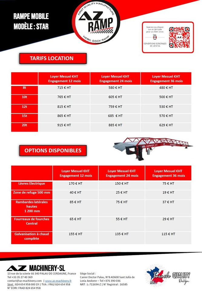 **RENTAL** Loading Ramp with with hydraulic tilting bridge - AZ RAMP - STAR- 8T. 8 ton capacity - רמפת העמסה: תמונה 2 **RENTAL** Loading Ramp with with hydraulic tilting bridge - AZ RAMP - STAR- 8T. 8 ton capacity - רמפת העמסה: תמונה 2