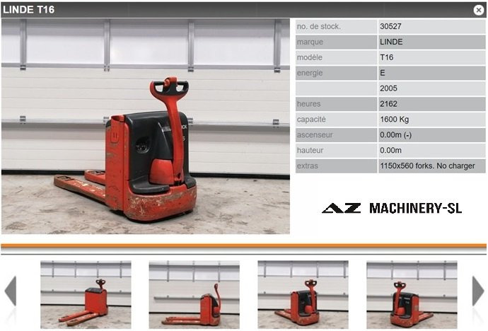 Used Electric Pallet Truck-Fenwick-T16 - משאית משטחים: תמונה 1 Used Electric Pallet Truck-Fenwick-T16 - משאית משטחים: תמונה 1