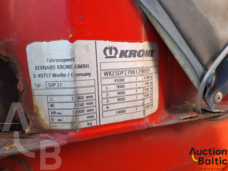סמיטריילר עם וילונות צד Krone SDP 27: תמונה 20