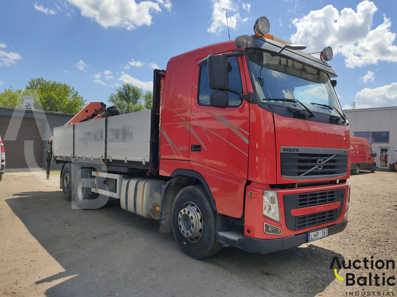 Volvo FH500 - משאית צד נופל/ שטוחה, משאית מנוף: תמונה 1 Volvo FH500 - משאית צד נופל/ שטוחה, משאית מנוף: תמונה 1