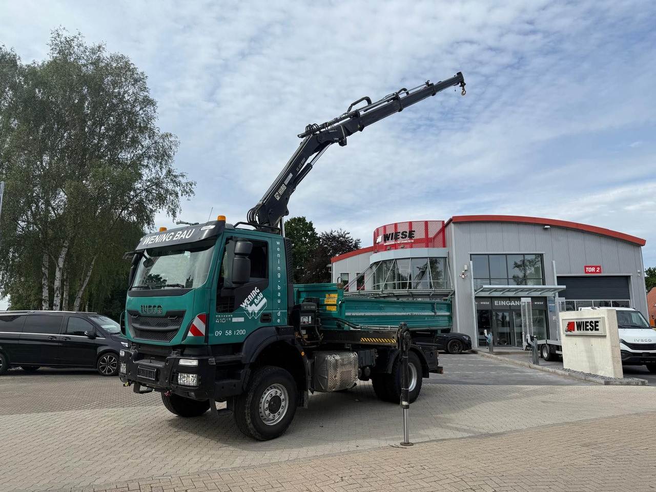 מזהיר, משאית מנוף Iveco AD190 T/W Trakker 410 4x4 Allrad Kran KipperHIAB: תמונה 7