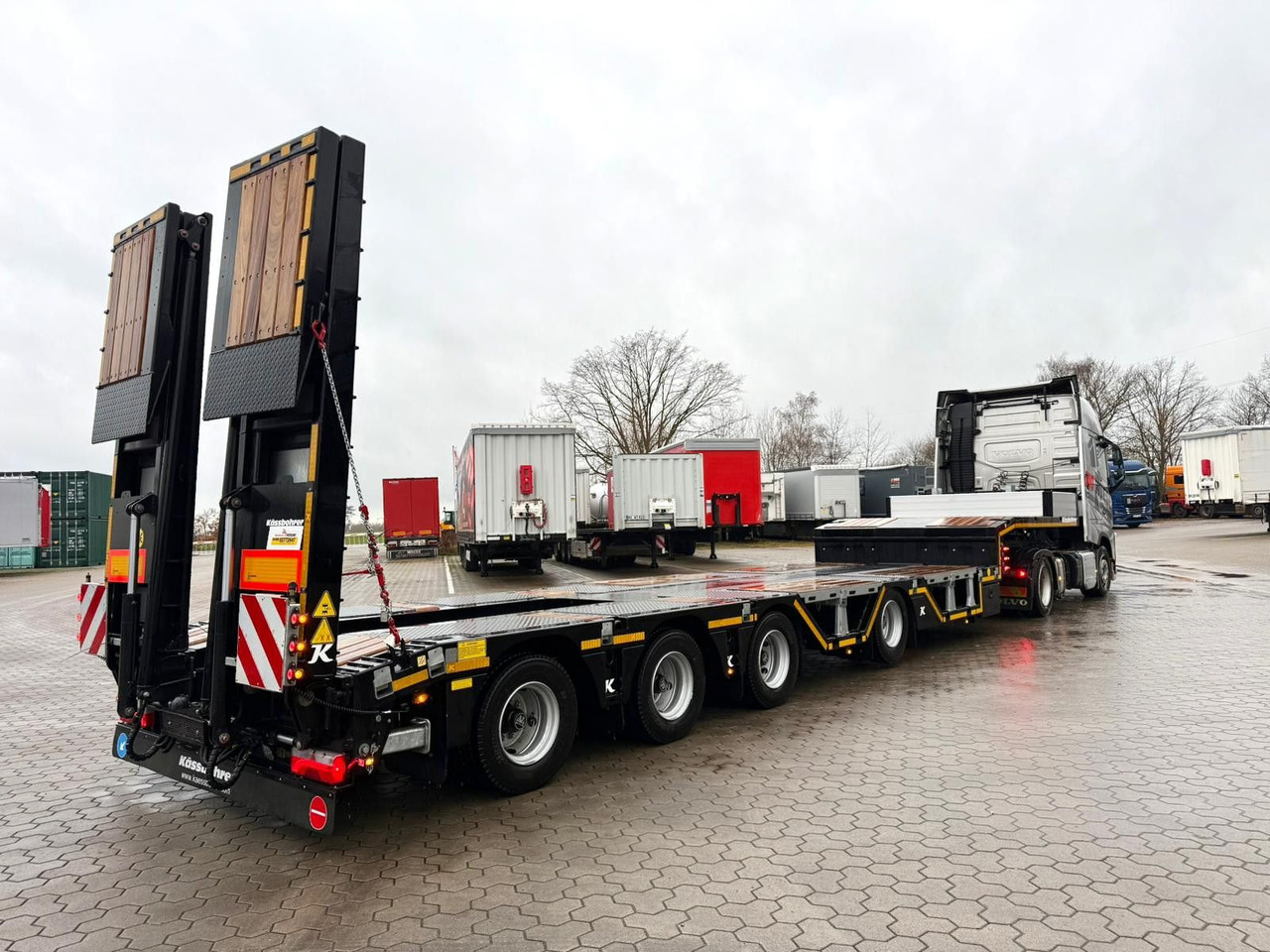 Kässbohrer K.SLA R 4 / 2N 18/40 Tieflader Radmulden tele - סמיטריילר עם מטען נמוך: תמונה 2 Kässbohrer K.SLA R 4 / 2N 18/40 Tieflader Radmulden tele - סמיטריילר עם מטען נמוך: תמונה 2