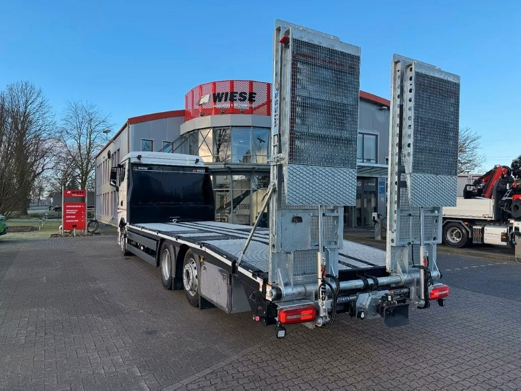 משאית צד נופל/ שטוחה MAN Baumaschinen-  Arbeitsbühnentransporter Rampen: תמונה 8