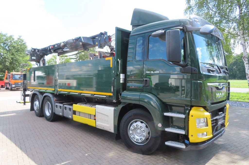 MAN TGX 26.500 6x2 - Baustoff - HIAB Kran - משאית צד נופל/ שטוחה, משאית מנוף: תמונה 2 MAN TGX 26.500 6x2 - Baustoff - HIAB Kran - משאית צד נופל/ שטוחה, משאית מנוף: תמונה 2