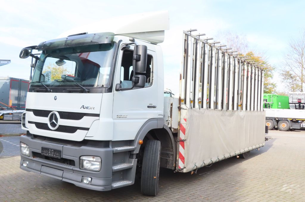 Mercedes-Benz Axor 1833 L - Glastransporter Kran Palfinger - משאית צד נופל/ שטוחה, משאית מנוף: תמונה 2 Mercedes-Benz Axor 1833 L - Glastransporter Kran Palfinger - משאית צד נופל/ שטוחה, משאית מנוף: תמונה 2
