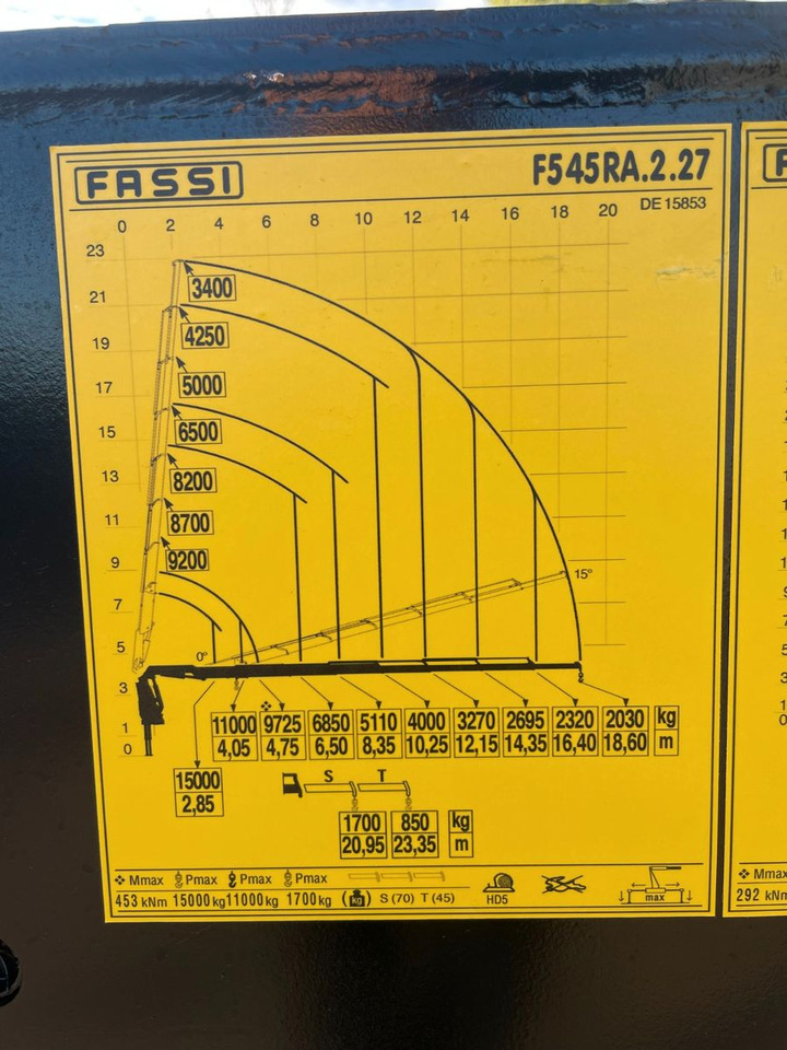 משאית צד נופל/ שטוחה, משאית מנוף Volvo FMX 500  FASSI Ladekran F545 JIB & Winde Sofort: תמונה 9