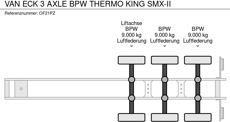 סמיטריילר עם קירור Van Eck 3 AXLE BPW THERMO KING SMX-II: תמונה 11