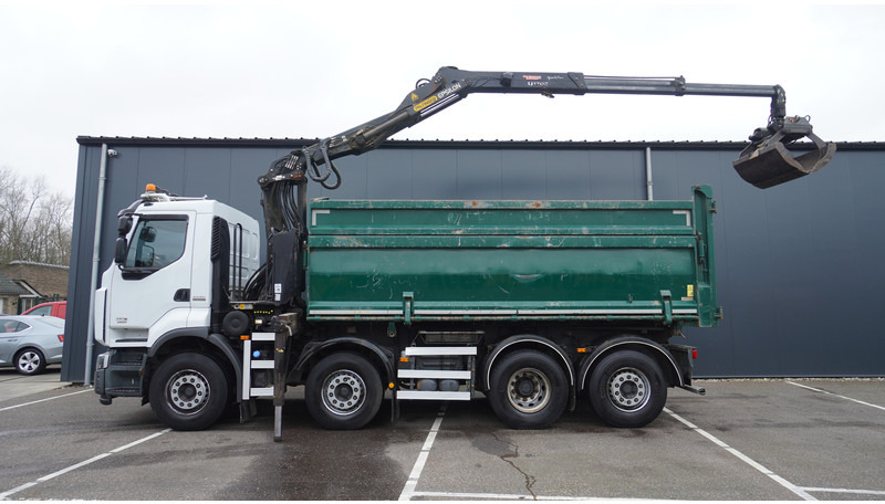 Renault PREMIUM 380 DXI 8X2/6 2 SIDE TIPPER WITH PLFINGER Q 170 Z CRANE.278.200KM - משאית מנוף: תמונה 1 Renault PREMIUM 380 DXI 8X2/6 2 SIDE TIPPER WITH PLFINGER Q 170 Z CRANE.278.200KM - משאית מנוף: תמונה 1
