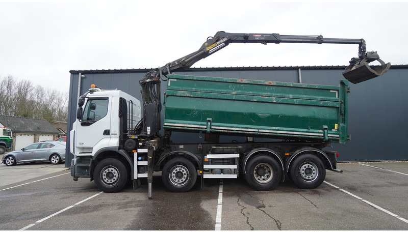 Renault PREMIUM 380 DXI 8X2/6 2 SIDE TIPPER WITH PLFINGER Q 170 Z CRANE.278.200KM - משאית מנוף: תמונה 2 Renault PREMIUM 380 DXI 8X2/6 2 SIDE TIPPER WITH PLFINGER Q 170 Z CRANE.278.200KM - משאית מנוף: תמונה 2