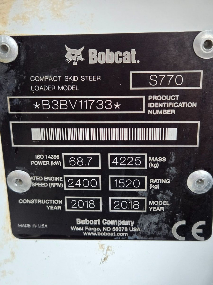 Bobcat S 770 - מעמיס גלגלים: תמונה 3 Bobcat S 770 - מעמיס גלגלים: תמונה 3