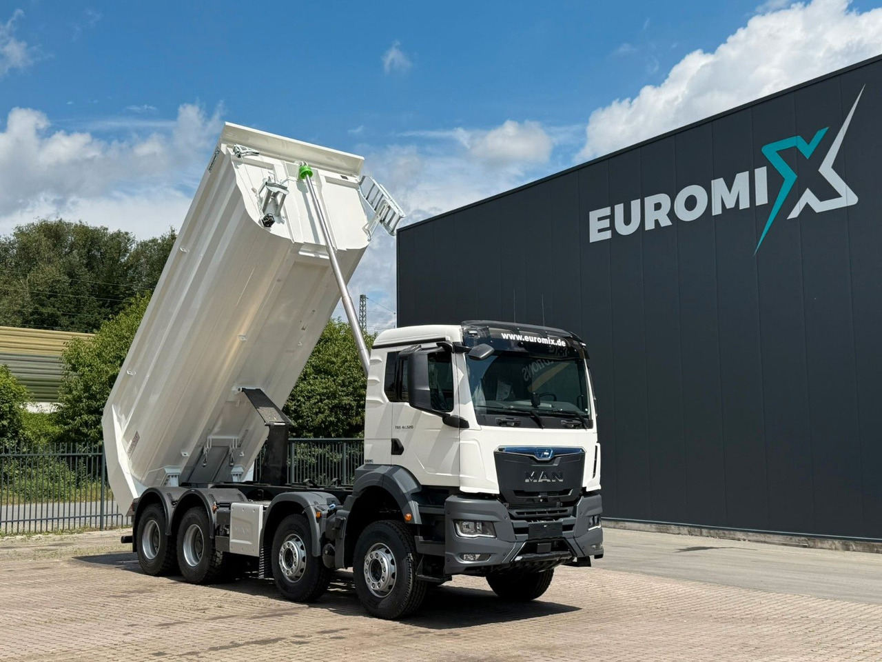 מזהיר MAN TGS 41.520 BB 8X4 Euromix MuldenKipper  Retarder: תמונה 9