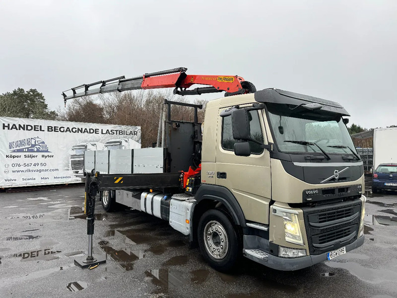 Volvo FM 11.330 4x2, Flatbed-truck with 18t/m Crane, 2014 - משאית צד נופל/ שטוחה, משאית מנוף: תמונה 1 Volvo FM 11.330 4x2, Flatbed-truck with 18t/m Crane, 2014 - משאית צד נופל/ שטוחה, משאית מנוף: תמונה 1