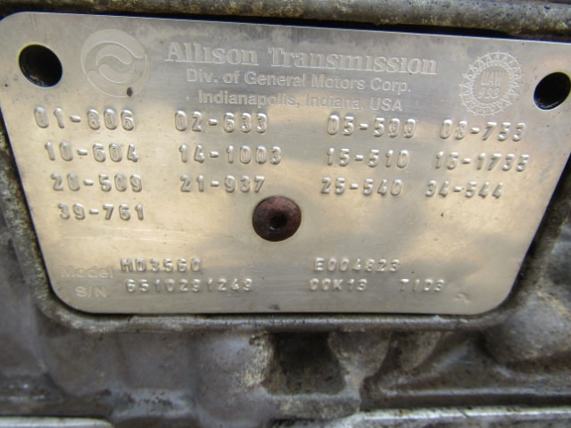 ALLISON HD3560 TID 3 GEARBOX - תיבת הילוכים עבור כלי רכב עירוני/ מיוחד: תמונה 3 ALLISON HD3560 TID 3 GEARBOX - תיבת הילוכים עבור כלי רכב עירוני/ מיוחד: תמונה 3