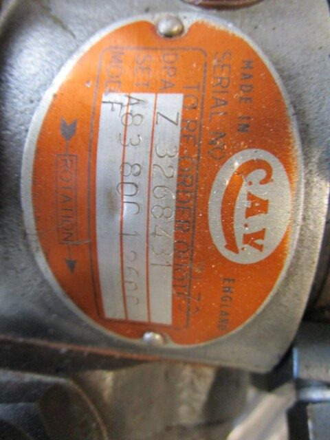 CAV ROTO DPA DIESEL FUEL INJECTION PUMP TYPE Z3268431 - מערכת דלק עבור משאית: תמונה 2 CAV ROTO DPA DIESEL FUEL INJECTION PUMP TYPE Z3268431 - מערכת דלק עבור משאית: תמונה 2