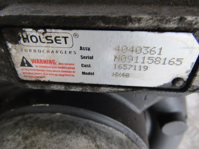 DAF CF 75 PACCAR PR228(310) TURBO TYPE ‘HOLSET’ HX40 P/NO 1657119 - טורבו עבור משאית: תמונה 3 DAF CF 75 PACCAR PR228(310) TURBO TYPE ‘HOLSET’ HX40 P/NO 1657119 - טורבו עבור משאית: תמונה 3