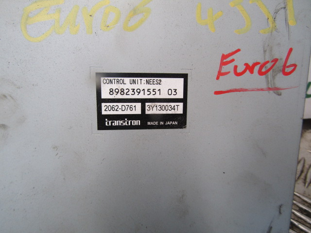 ISUZU N75 EURO 6 TRANSMISSION CONTROL UNIT P/NO 8982391551 03 - ECU עבור משאית: תמונה 2 ISUZU N75 EURO 6 TRANSMISSION CONTROL UNIT P/NO 8982391551 03 - ECU עבור משאית: תמונה 2
