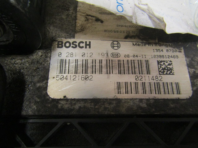 IVECO DAILY 3.0 (FICE 3481C) ECU KIT COMPLETE P/NO BOSCH 0281020193 - ECU עבור משאית: תמונה 2 IVECO DAILY 3.0 (FICE 3481C) ECU KIT COMPLETE P/NO BOSCH 0281020193 - ECU עבור משאית: תמונה 2