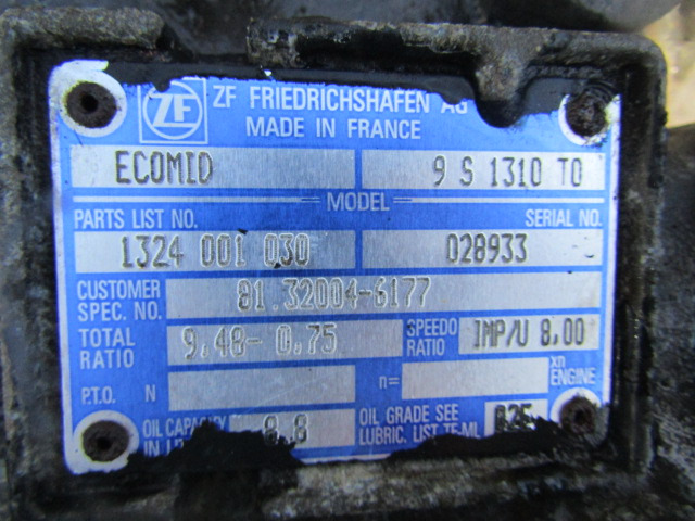 MAN TGM ZF ECOMID 9S1310 TO GEARBOX - תיבת הילוכים עבור משאית: תמונה 3 MAN TGM ZF ECOMID 9S1310 TO GEARBOX - תיבת הילוכים עבור משאית: תמונה 3