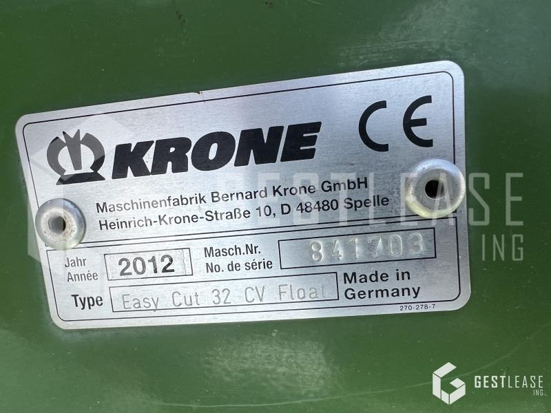 Krone EasyCut 32 CV FLOAT - מכסחה: תמונה 5 Krone EasyCut 32 CV FLOAT - מכסחה: תמונה 5