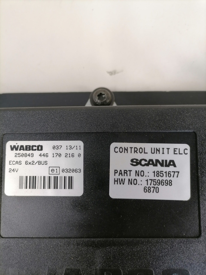 Scania Ecu, ECAS 1851677 - ECU עבור משאית: תמונה 3 Scania Ecu, ECAS 1851677 - ECU עבור משאית: תמונה 3