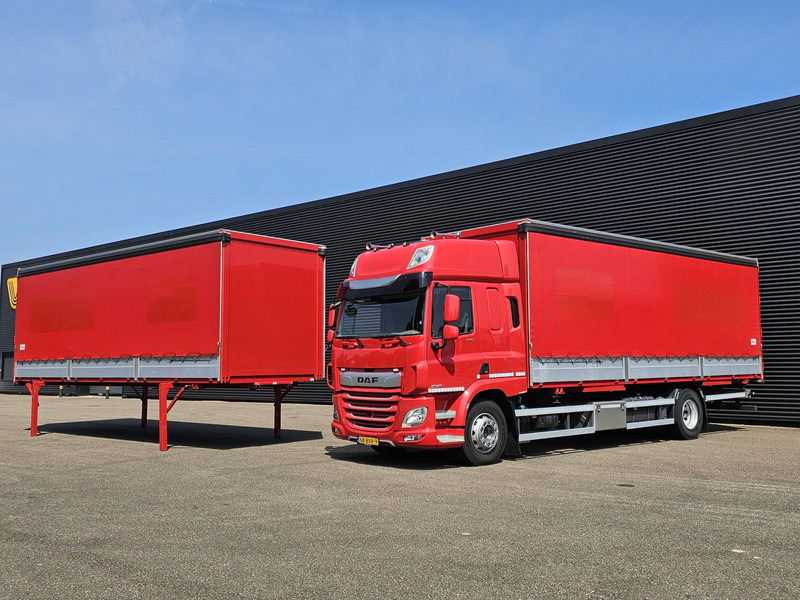 DAF CF 340 SPACECAB / 2 X BDF LAADBAK - משאית וילונות צד: תמונה 1 DAF CF 340 SPACECAB / 2 X BDF LAADBAK - משאית וילונות צד: תמונה 1