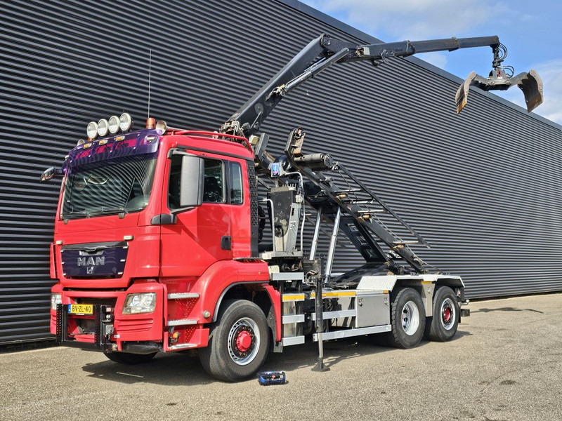 MAN TGS 26.400 / 6x4H-2 / HMF Z KRAAN + CONTAINERSYSTEM - משאית מערכת כבלים, משאית מנוף: תמונה 1 MAN TGS 26.400 / 6x4H-2 / HMF Z KRAAN + CONTAINERSYSTEM - משאית מערכת כבלים, משאית מנוף: תמונה 1