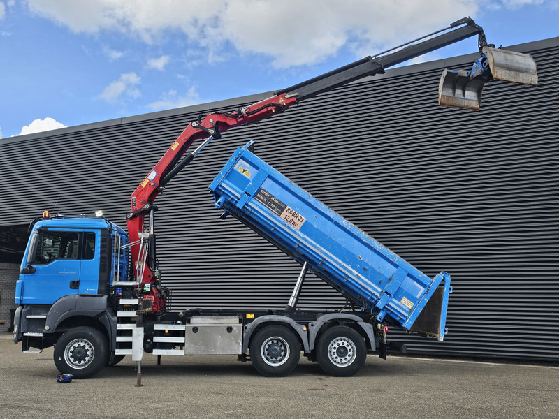MAN TGS 28.400 6X4-4 BL / CRANE + 2 SIDE TIPPER - מזהיר, משאית מנוף: תמונה 2 MAN TGS 28.400 6X4-4 BL / CRANE + 2 SIDE TIPPER - מזהיר, משאית מנוף: תמונה 2