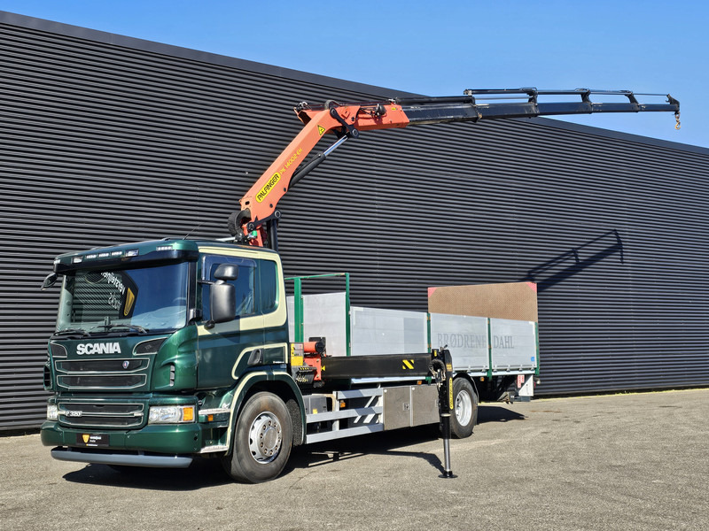 Scania P320 4x2 / PALFINGER 14TM / CRANE/KRAN/GRUE - משאית צד נופל/ שטוחה, משאית מנוף: תמונה 1 Scania P320 4x2 / PALFINGER 14TM / CRANE/KRAN/GRUE - משאית צד נופל/ שטוחה, משאית מנוף: תמונה 1