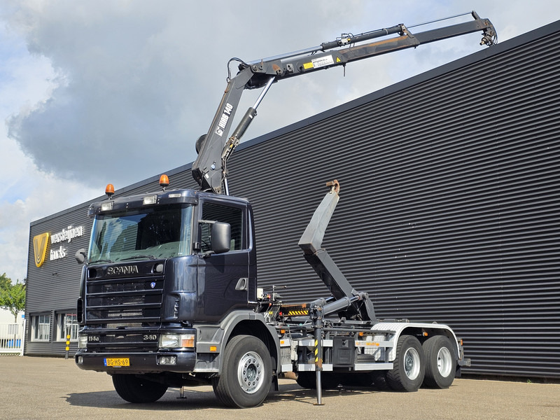 Scania R114.340 6x2 / HIAB CRANE + 25T HOOKLIFT - משאית הרמת וו, משאית מנוף: תמונה 1 Scania R114.340 6x2 / HIAB CRANE + 25T HOOKLIFT - משאית הרמת וו, משאית מנוף: תמונה 1