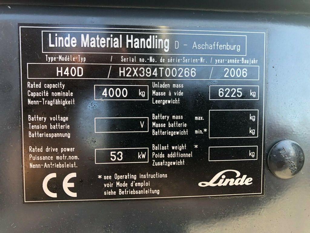 מלגזת סולר Linde H40D / Hubhöhe: 7m /: תמונה 13