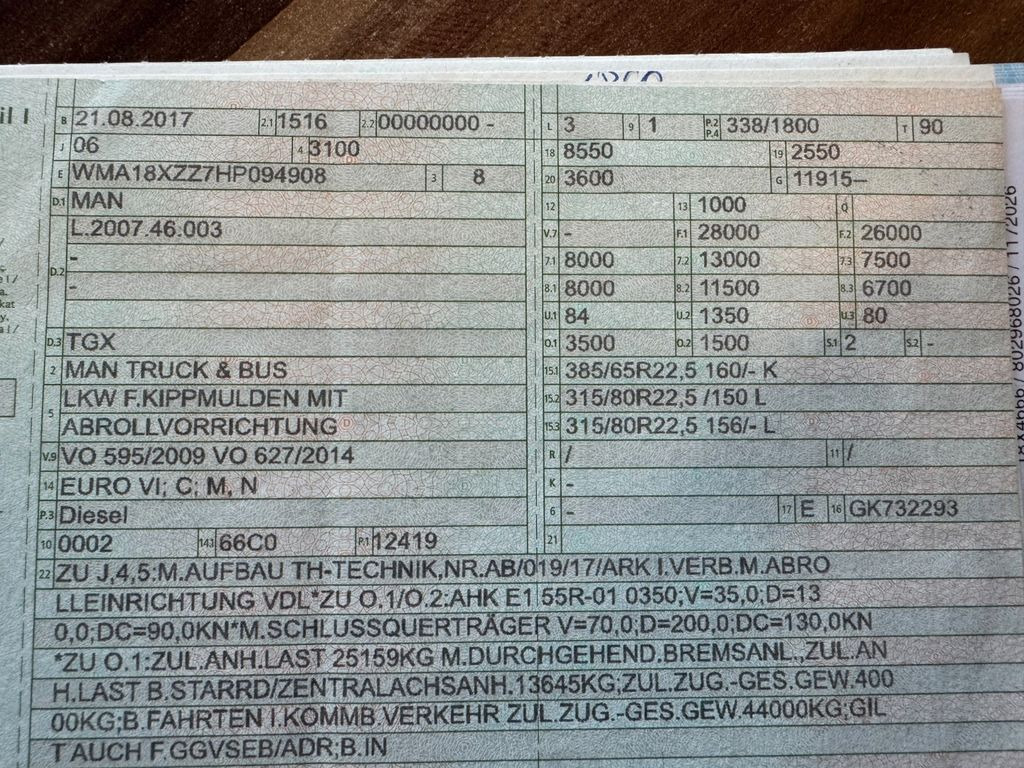 MAN 26.460 6X2 Retarder Klima Navigation guter Zust. MAN 26.460 6X2 Retarder Klima Navigation guter Zust. - משאית הרמת וו: תמונה 2 MAN 26.460 6X2 Retarder Klima Navigation guter Zust. MAN 26.460 6X2 Retarder Klima Navigation guter Zust. - משאית הרמת וו: תמונה 2