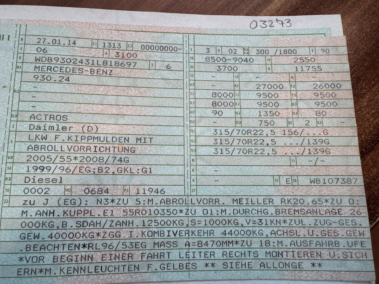 Mercedes-Benz 2641 6X4 Retarder Meiller mit Funk Top Zust - משאית הרמת וו: תמונה 2 Mercedes-Benz 2641 6X4 Retarder Meiller mit Funk Top Zust - משאית הרמת וו: תמונה 2