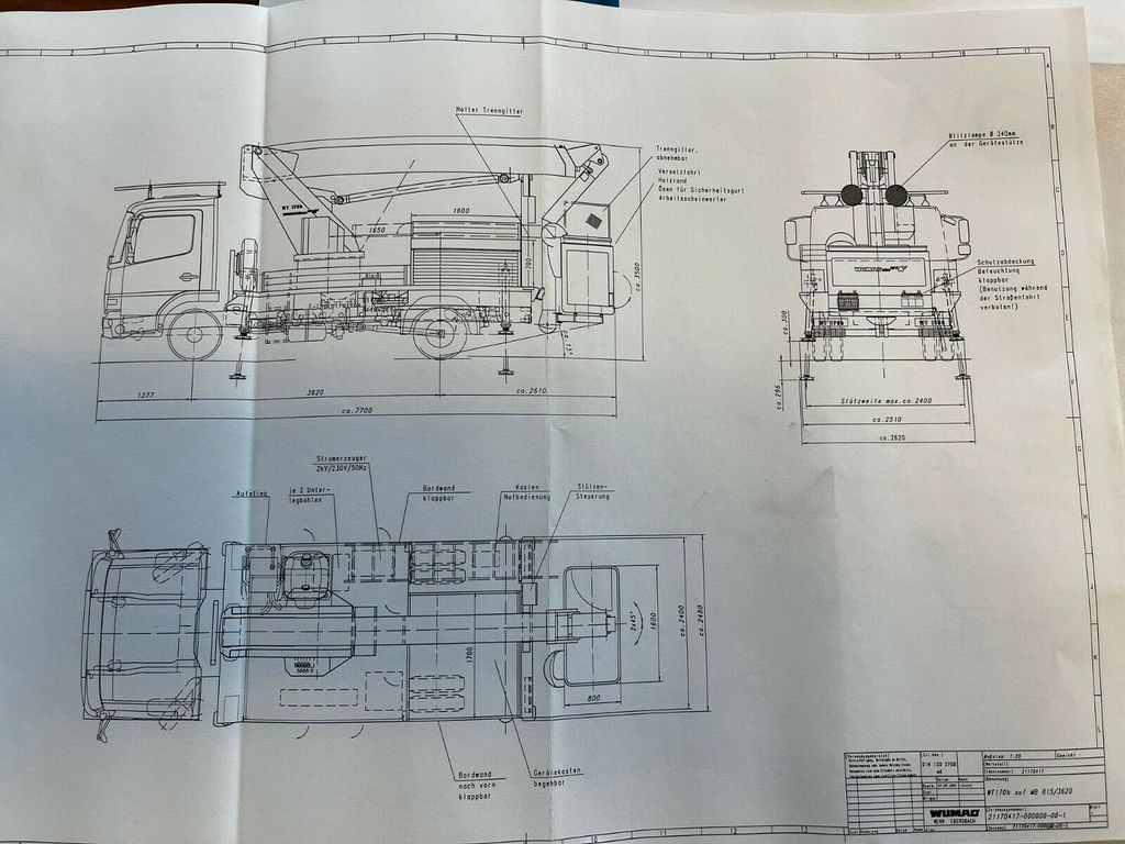 Mercedes-Benz 815 4x2 Hubarbeitsbühne Wumag 170 high 17 m - פלטפורמה אווירית מותקנת על משאית, כלי רכב מסחרי: תמונה 5 Mercedes-Benz 815 4x2 Hubarbeitsbühne Wumag 170 high 17 m - פלטפורמה אווירית מותקנת על משאית, כלי רכב מסחרי: תמונה 5