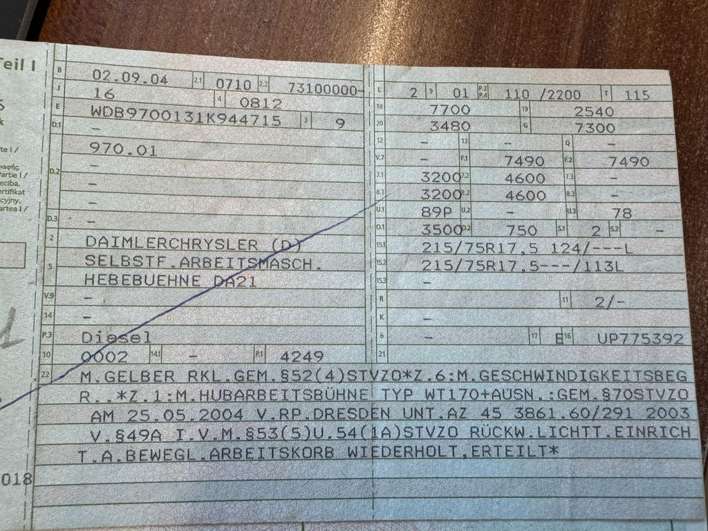 Mercedes-Benz 815 4x2 Hubarbeitsbühne Wumag 170 high 17 m - פלטפורמה אווירית מותקנת על משאית, כלי רכב מסחרי: תמונה 2 Mercedes-Benz 815 4x2 Hubarbeitsbühne Wumag 170 high 17 m - פלטפורמה אווירית מותקנת על משאית, כלי רכב מסחרי: תמונה 2