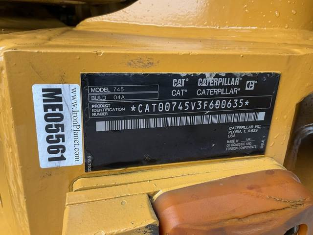 CAT 745 - מסיר פסולת מפרקי: תמונה 5 CAT 745 - מסיר פסולת מפרקי: תמונה 5