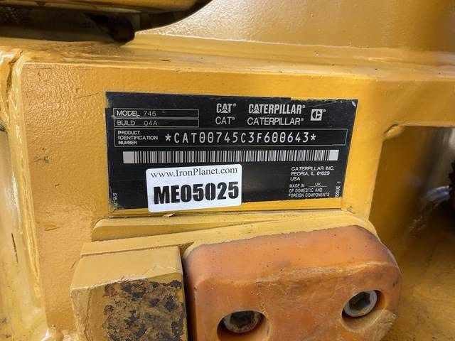 CAT 745 - מסיר פסולת מפרקי: תמונה 5 CAT 745 - מסיר פסולת מפרקי: תמונה 5