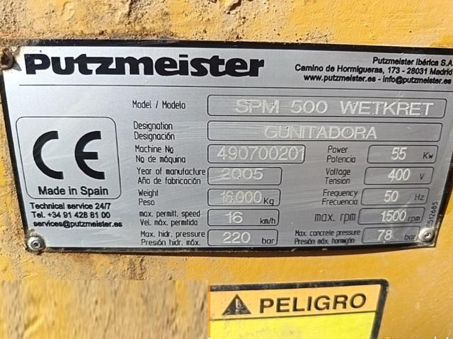Putzmeister SPM500PC - משאית משאבת בטון: תמונה 4 Putzmeister SPM500PC - משאית משאבת בטון: תמונה 4