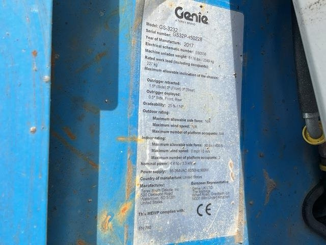 Genie GS3232 - מעלית מספריים: תמונה 5 Genie GS3232 - מעלית מספריים: תמונה 5