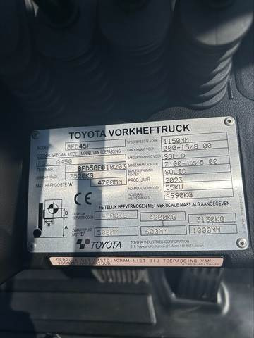 Toyota 8FD45F - מלגזת סולר: תמונה 4 Toyota 8FD45F - מלגזת סולר: תמונה 4