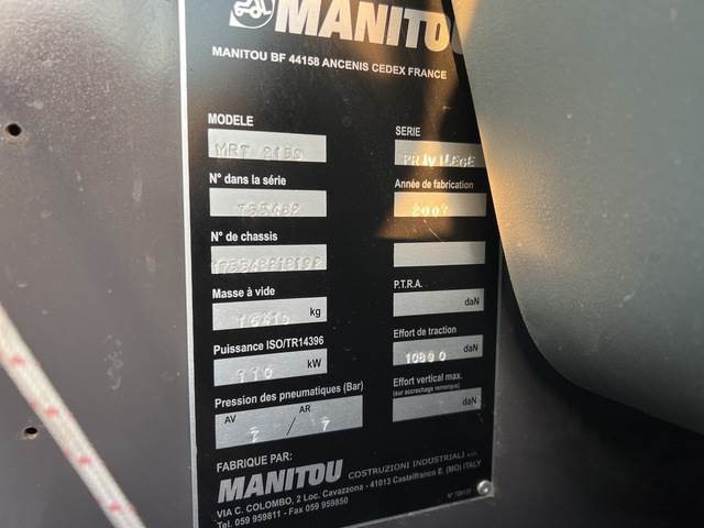 Manitou MRT2150 - מפעיל טלסקופי: תמונה 5 Manitou MRT2150 - מפעיל טלסקופי: תמונה 5