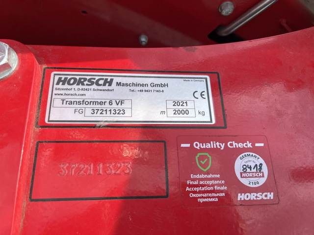 Horsch Transformer 6VF - ציוד עיבוד קרקע: תמונה 5 Horsch Transformer 6VF - ציוד עיבוד קרקע: תמונה 5