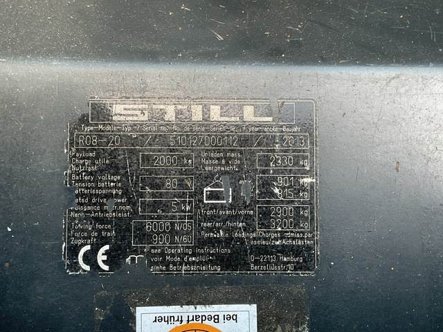 Still R 08-20 - טרקטור גרירה: תמונה 5 Still R 08-20 - טרקטור גרירה: תמונה 5