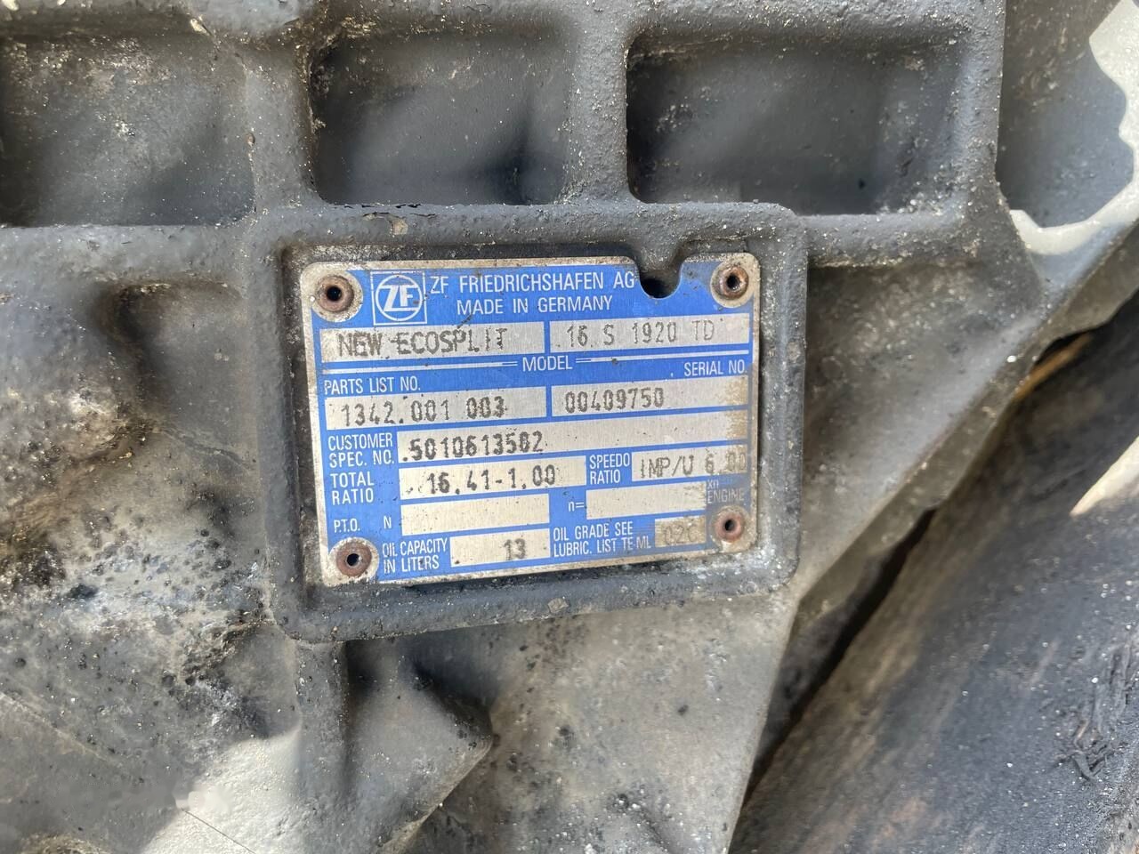 ZF Gebrauchtes 16 S 1920 TD für Renault, MAN, Daf und Iveco (1342 001 003) - תיבת הילוכים עבור משאית: תמונה 1 ZF Gebrauchtes 16 S 1920 TD für Renault, MAN, Daf und Iveco (1342 001 003) - תיבת הילוכים עבור משאית: תמונה 1